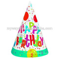 Party decoration popular tropical glossy lamination happy birthday party paper hat